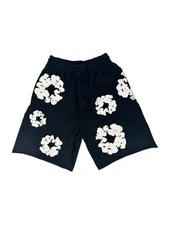 Denim Tears Cotton Wreath Shorts Black S-XL Brand New Free Shipping
