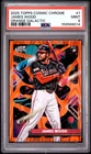 2025 TOPPS COSMIC CHROME ORANGE GALACTIC #1 JAMES WOOD ROOKIE RC /25 PSA 9