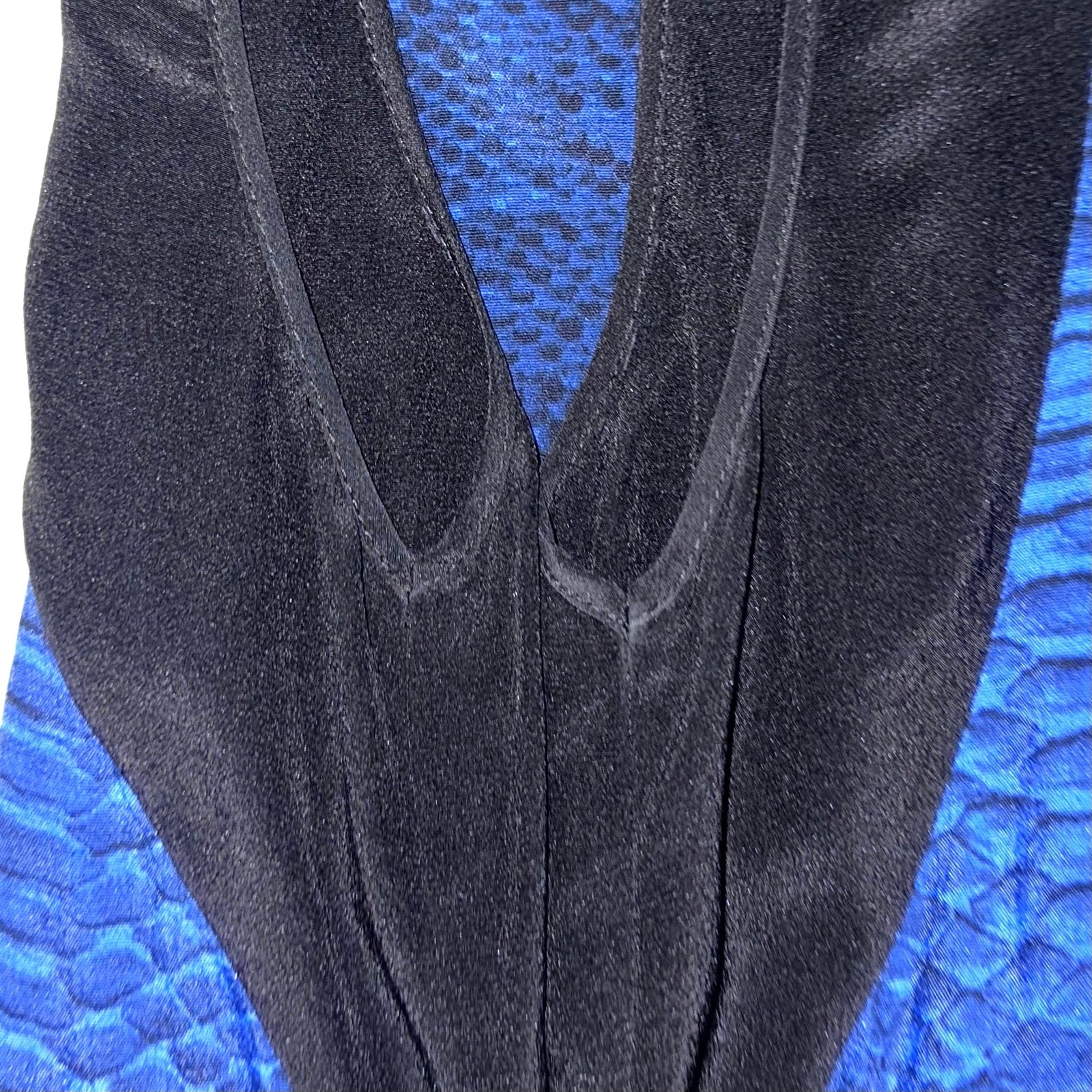 Rebecca Taylor Python Silk Combo Cobalt Blue Spli… - image 11