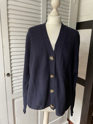 The Mercer N.Y. Oversize Cardigan/Strickjacke 100 % Kaschmir, Gr. 36, Dunkelblau