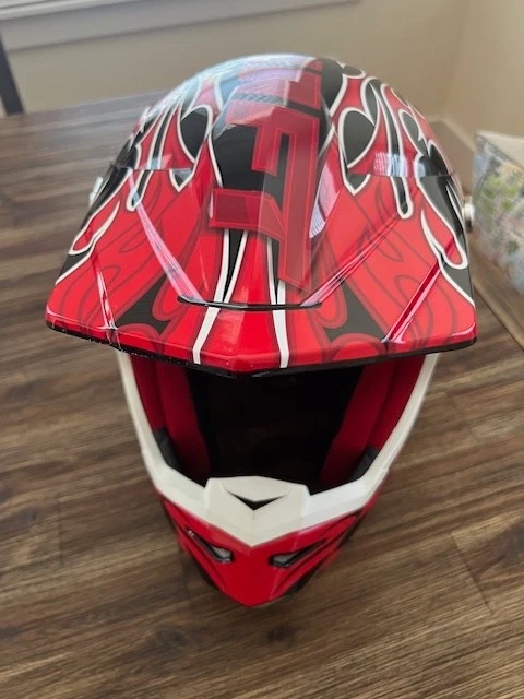 🔥 New! Shift MX Riot in Flames Helmet in Mens Large 59-60cm Brand New in Box🔥 - Imagem 2 de 4