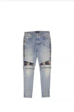 Mens AMIRI Jeans MX2 Clay Indigo Orange Plaid SIZE 40 w/Tags %100 AUTHENTIC