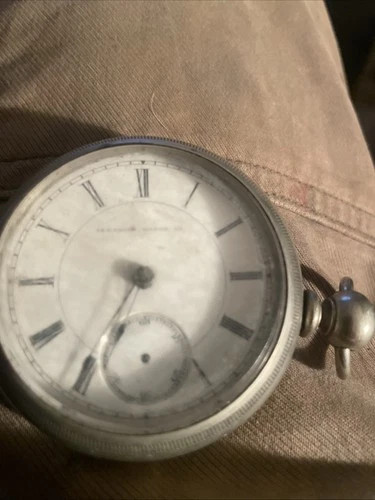 Illinois Watch Co. Antique Silver Pocket Watch
