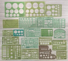 Lot of 20 Templates Pickett Berol RapiDesign Timely Arttec American Standard