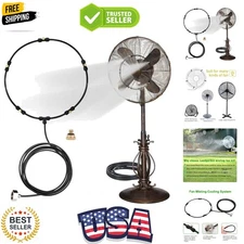 Outdoor Misting Fan Kit for a Cool Patio Breeze,Water Mister Spray for Coolin...