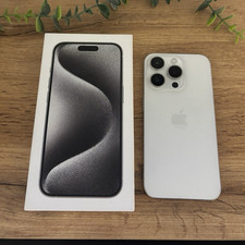iPhone 15 Pro 128GB White Titanium – Guter Zustand, Kapazität 100%, OVP