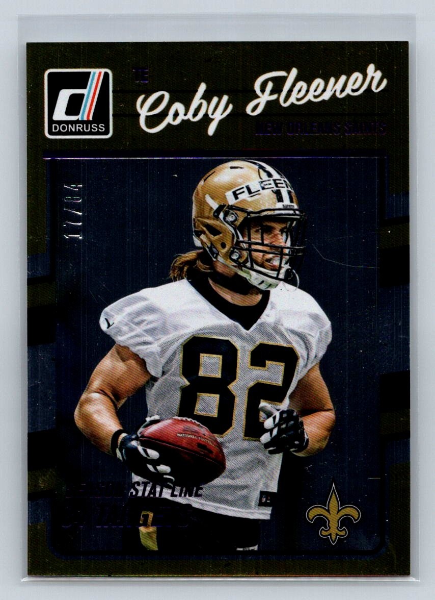 2016 Donruss #193 Coby Fleener Stat Line Season #/84 New Orleans Saints C15