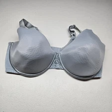 Vanity Fair Women Bra 38DDD Light Blue T Shirt Underwired Lace Knit Strap