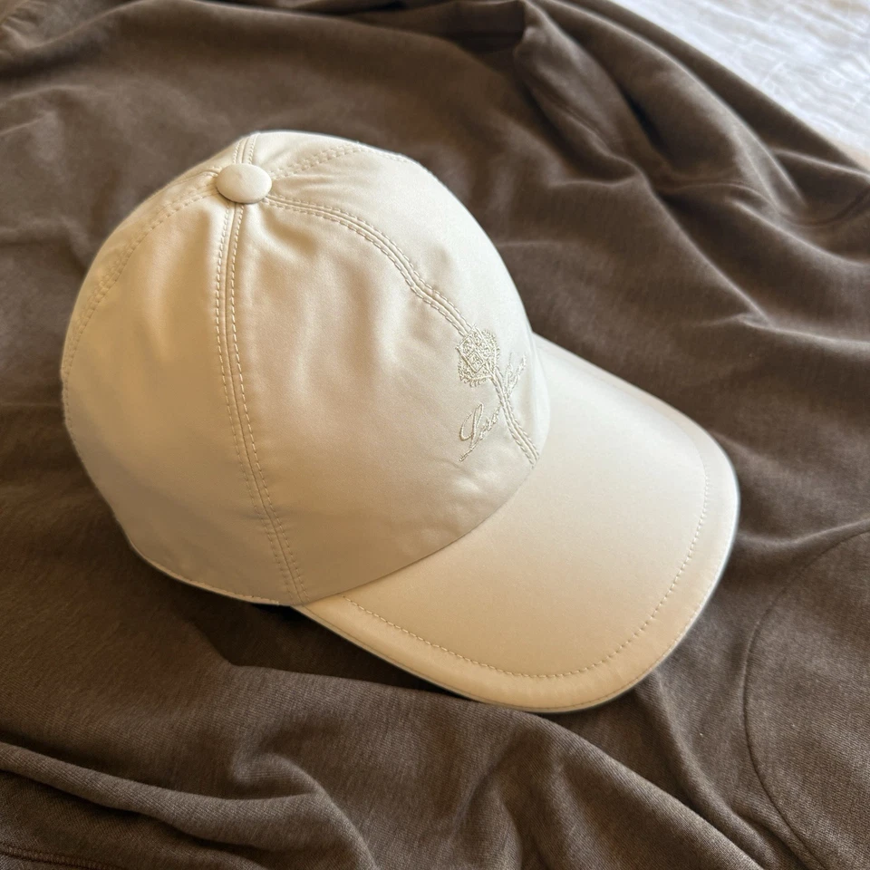 Boné de beisebol masculino Loro Piana logotipo grande bordado - chapéu sistema tempestade - Imagem 2 de 4