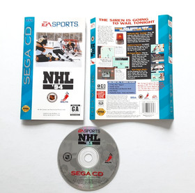 NHL '94 (Sega CD, 1993) Disc, Book Instructions & Back Cover ~ No Plastic Case