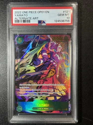 2022 One Piece OP01-Romance Dawn #121 Yamato SEC Alt Art PSA 10