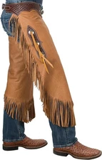 Weaver Leather Chinks with Basketweave Yoke Set, Medium, Vintage Cowboy