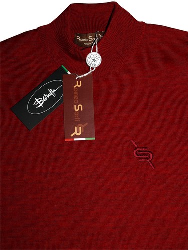 Romeo Sarti Made in Italy 60% OFF Lupetto Rosso lady Zegna Baruffa Cashwool® - Imagen 4 de 5