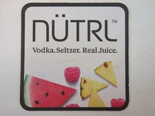 Liquor Distillery Coaster: NUTRL Vodka Seltzer Drink Pineapple Juice ~ WISCONSIN