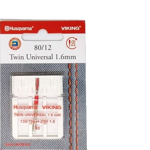 Universal Twin Sewing Machine Needles 80/12 - Pack of 3 Brand New-image