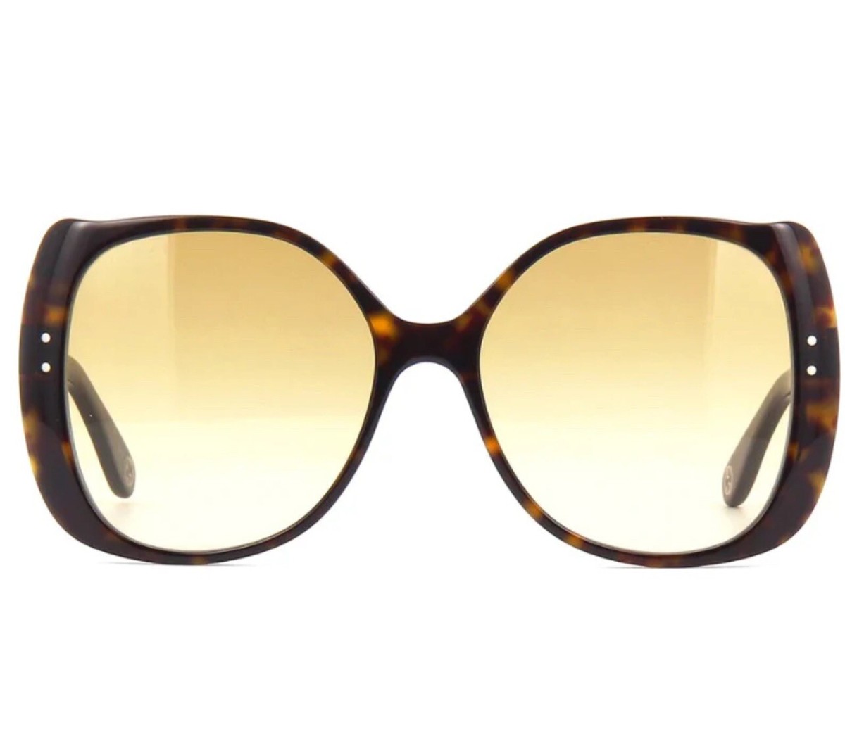 GUCCI GG0472S 002 Butterfly Sunglasses In Havana Brown Size 