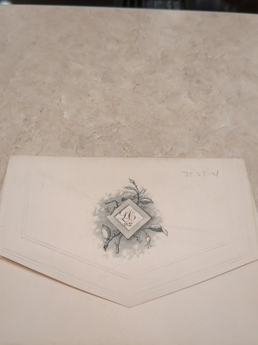Lafayette College Class Day Exercise Class Roll 1882 EA Wright Card Envelope - Picture 2 of 7