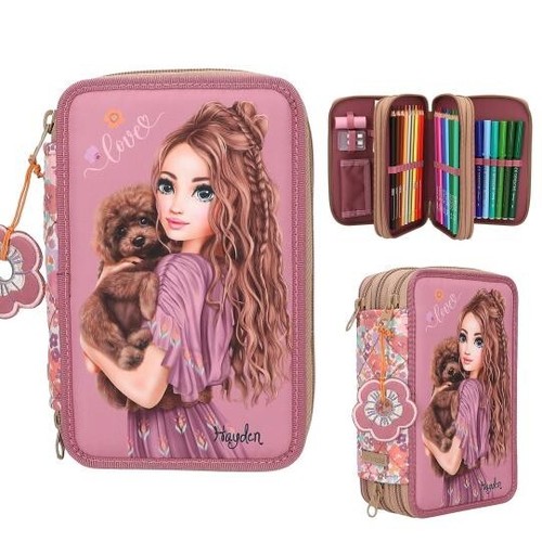 Depesche Top Model 3 Fach Federtasche Floral