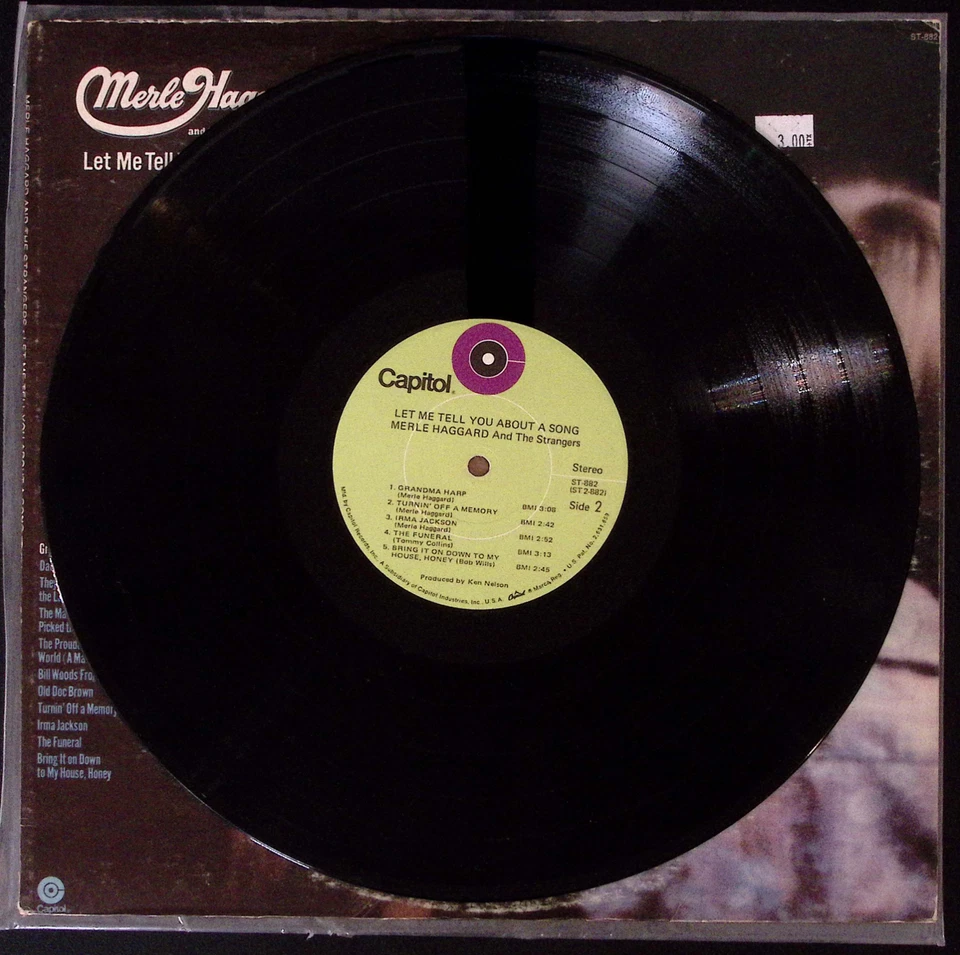 MERLE HAGGARD LET ME TELL YOU ABOUT A SONG CAPITOL RECORDS  VINYL LP  169-27 - Image 4 of 4