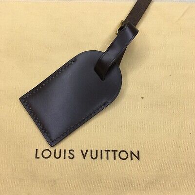 Authentic LOUIS VUITTON Name tag initials F.K Dark Brown