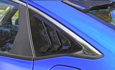 Glossy Black Rear Window Shutter Cover Trim 2pcs For Honda Civic 2022-2023