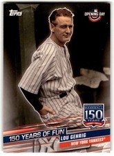 2019 Topps Opening Day 150 Years of Fun Lou Gehrig #YOF-3 New York Yankees