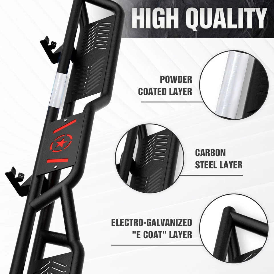 Running Boards For 04-2025 Nissan Titan(Not Fit 2016)&Titan XD 2016-2025 CrewCab Foto 4 de 4