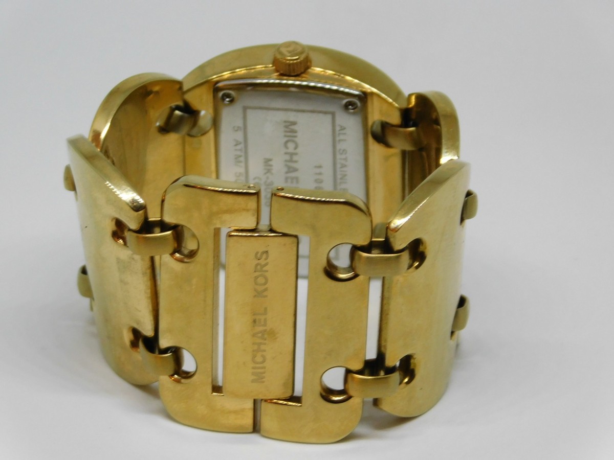 Rare Michael Kors MK-3036 All Stainless Steel Women