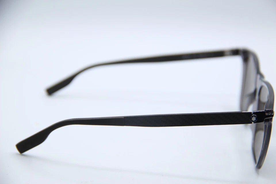 NUEVAS GAFAS DE SOL MONTBLANC MB0248S XL GRIS CRISTAL AUTÉNTICO DISEÑADOR 55-20 Foto 4 de 4