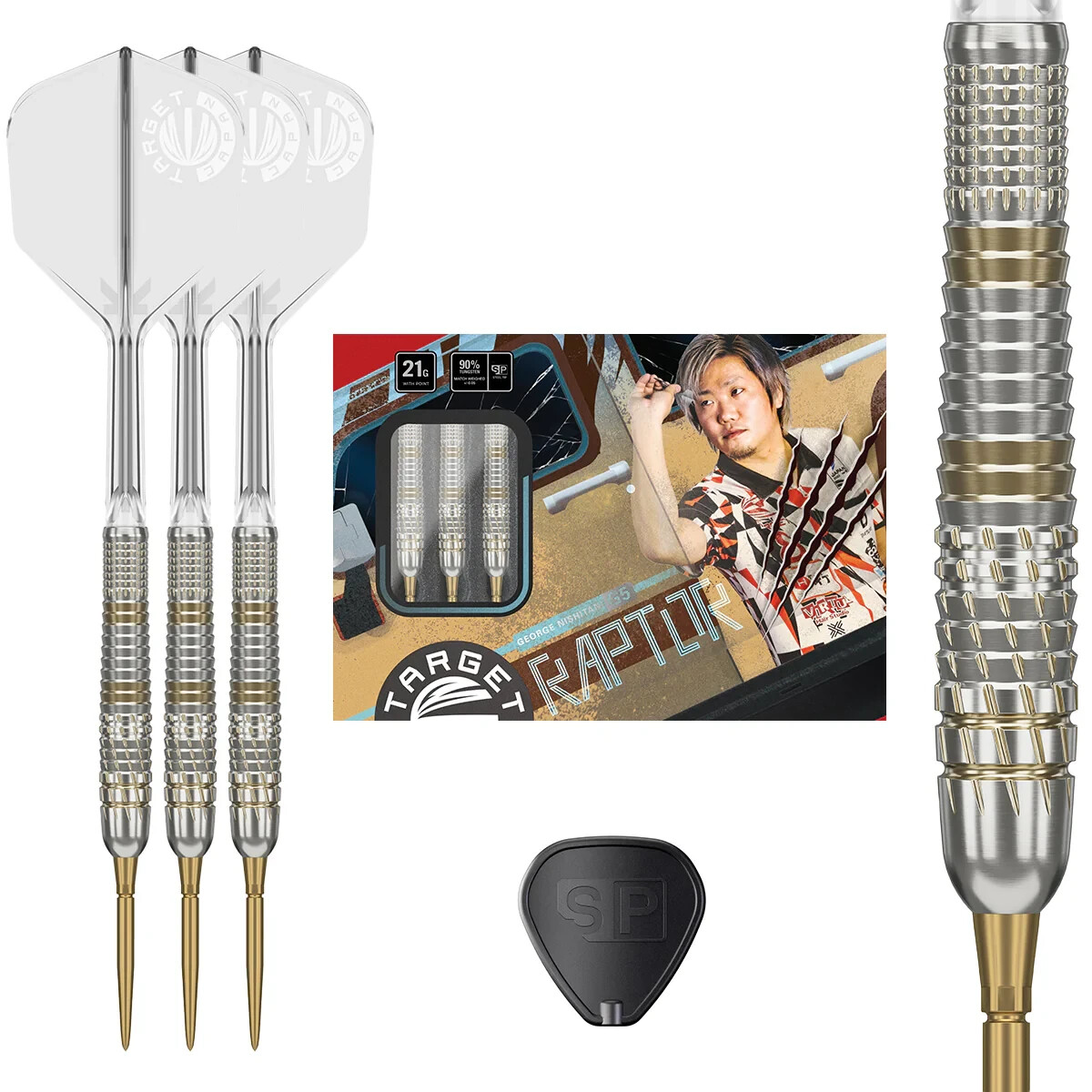 【美品】TARGET RAPTOR G5 【SP21g】 21 GRAM TARGET JAPAN RAPTOR G5 90% TUNGSTEN DARTS WITH SWISS