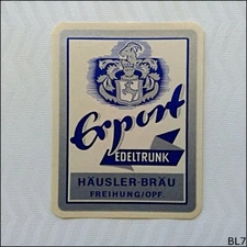 Export Edeltrunk Hausler-Brau Freihung Opf. Beer Label (BL7)