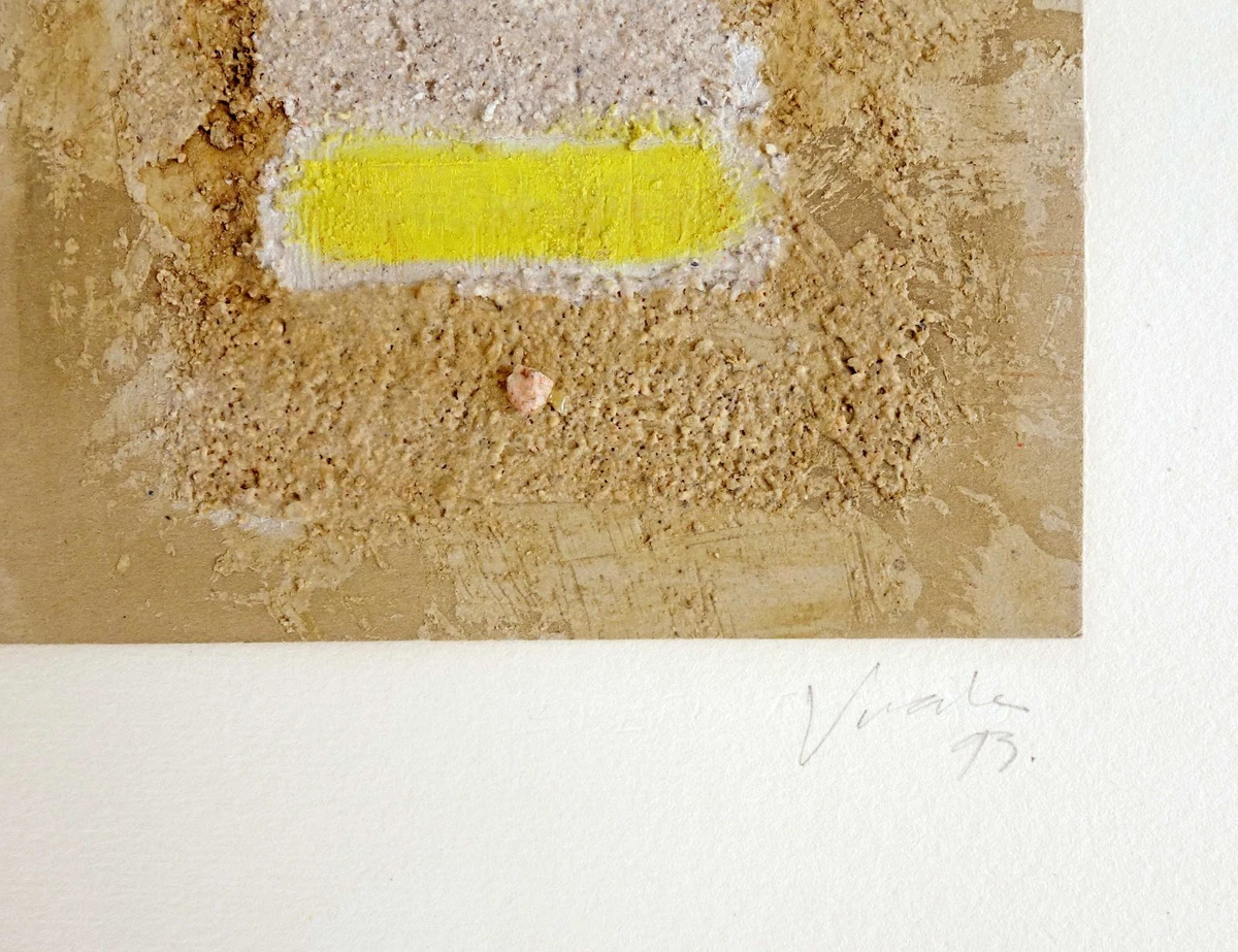 ÓLEO Y CARBURUNDUM. PEQUEÑO FORMATO. FIRMADO Y FECHADO