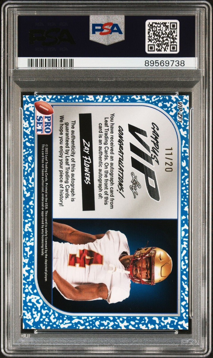 2023 Leaf Pro Set Metal - Campus Vip Autographs Zay Flowers #VIP