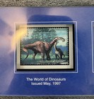 USPS VINTAGE 1997 POSTMARK GALLERY FRAMED PRINT THE WORLD OF DINOSAURS STAMPS — photo 3