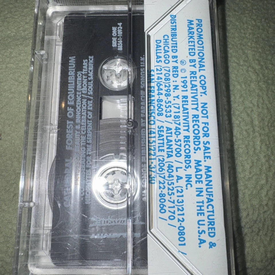 Cathedral - Forest Of Equilibrium (Rare 1991 Promo Cassette) Out Of Print! OOP! - Image 2 of 4