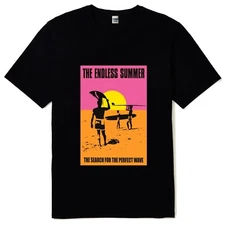 New The Endless Summer Movie Short Sleeve Black T shirt Sizes S - 5XL