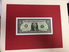 Picture Framing Mat 8x10 for Dollar Bill money CHOOSE COLOR 1 or 2 Bills