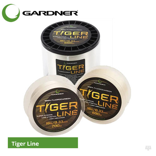 Ligne principale fluorocarbone Gardner Tackle Tiger Line - carpe barbel pêche grossière - Photo 1/9