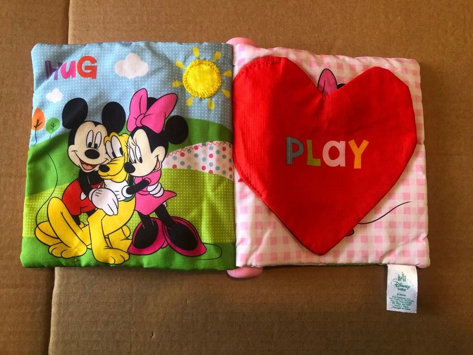 Disney Bebé Lote de 2 Amigos con Minnie Mouse Princesa Arruga Libro Suave Foto 4 de 4