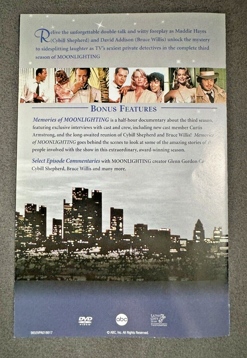 Moonlighting - Season 3 (DVD 2006 4-Disc Set) Bruce Willis, Cybill