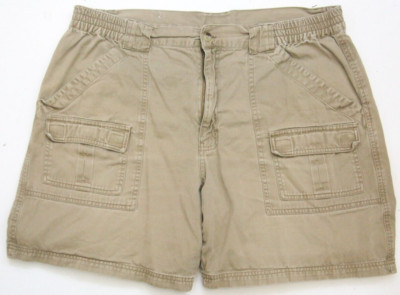 GNW Khaki Tan Flat Front Cotton Dress Shorts Extra Large 38'' Waist x 7.5'' 1-918