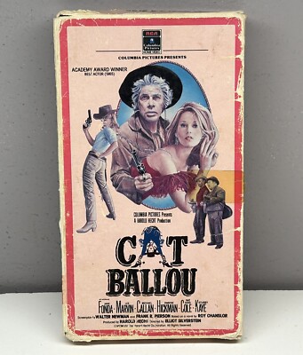 Cat Ballou VHS Video Tape RCA Columbia Side Loader Case Rare! Buy 2 Get 1 Free!