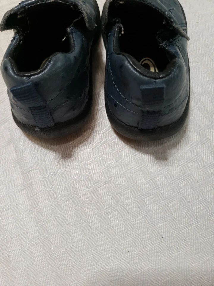 ROPER INFANTS NAVY BLUE OSTRICH LEATHER SLIP ON SHOES SIZE 5 - Image 4 of 4