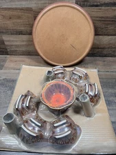 Vintage California Original MCM 8 Piece Lazy Susan Snack Chip Dip Set