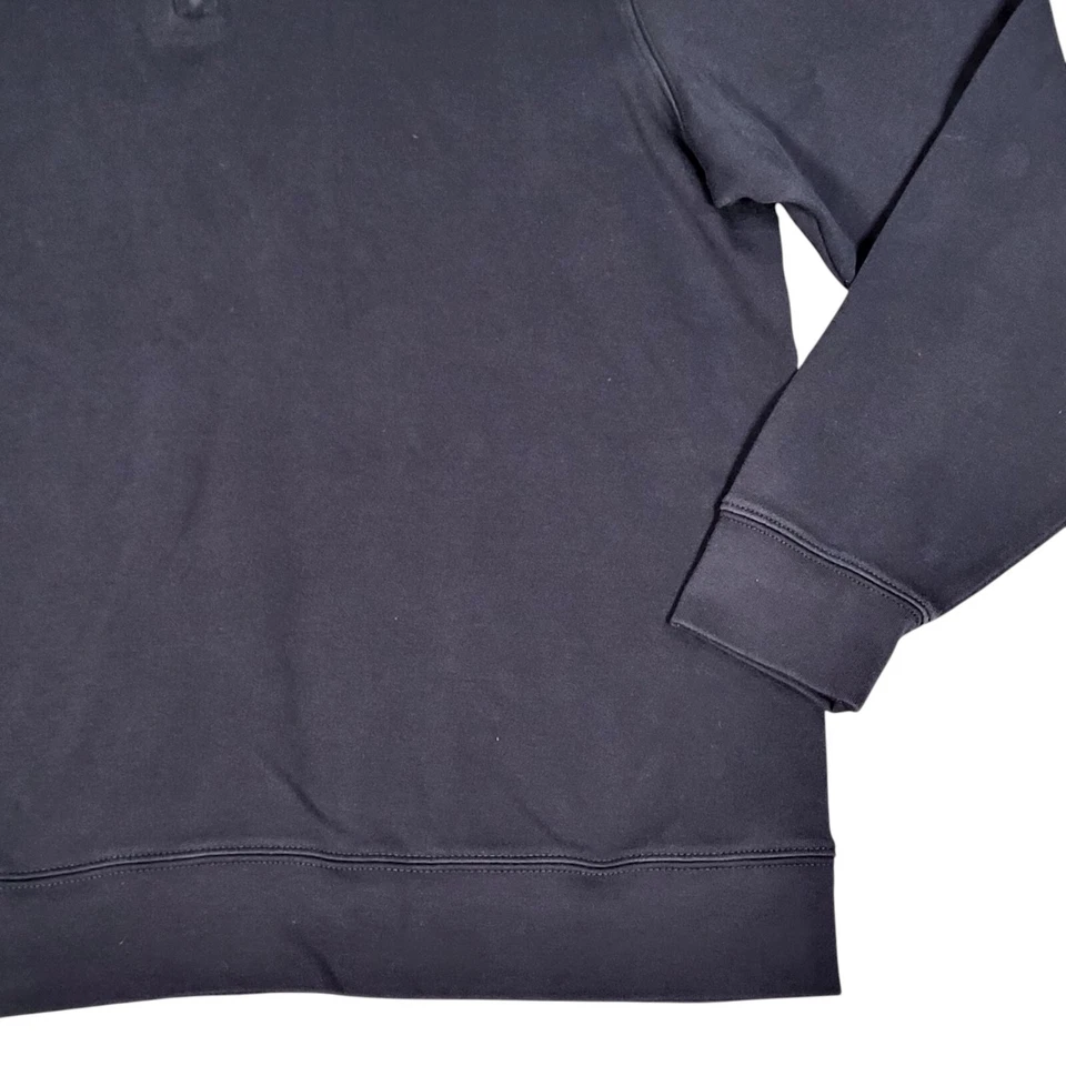 Sudadera Vineyard Vines Para Hombre Grande 1/4 Cremallera Negra Pullover Peso Medio Pima Foto 3 de 4