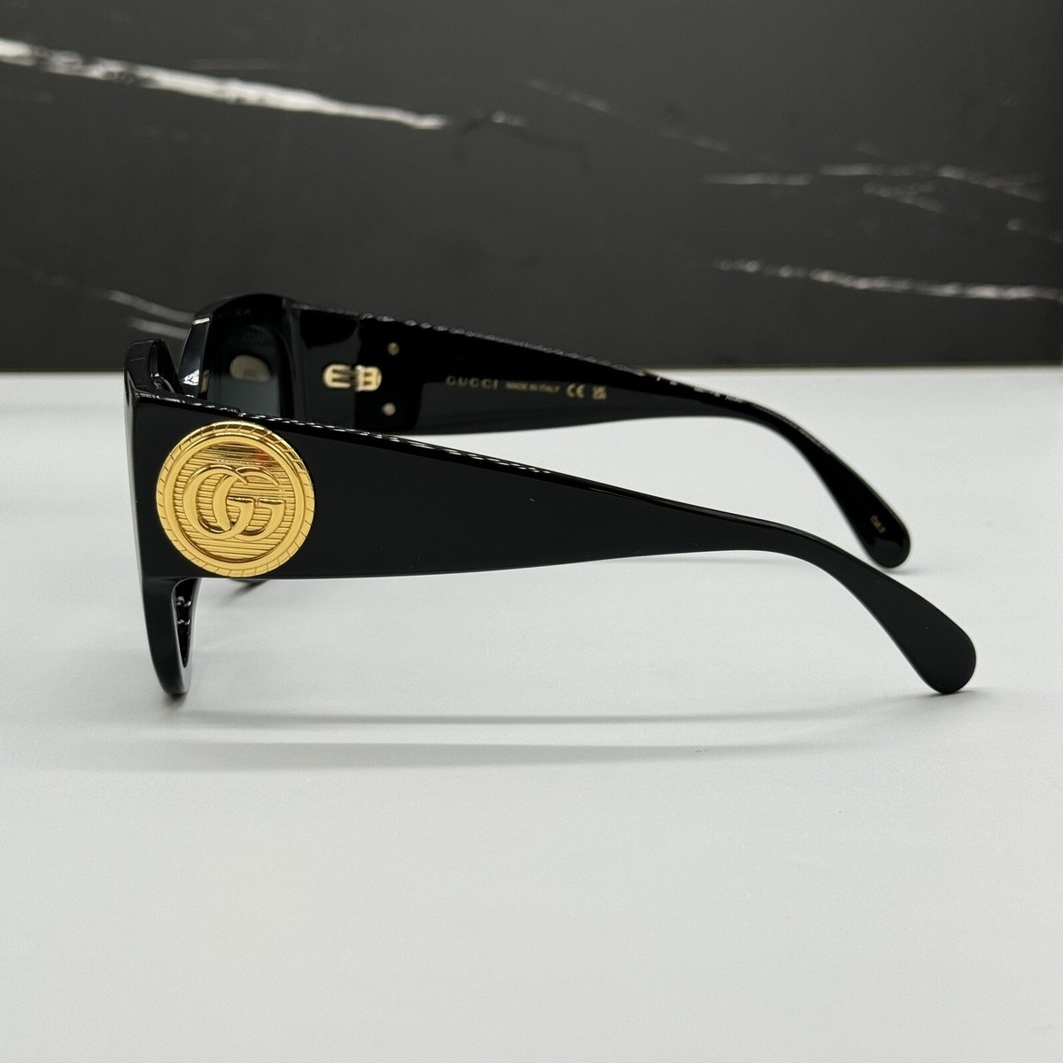 NEW GG1407S 001 GUCCI OVERSIZED BLACK GREY WOMEN SUNGLASSES