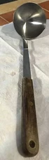 Vtg Ladle Robinson Knife Co Soup Spoon Stainless w Wood Handle Double Spout USA