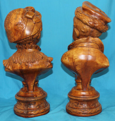 Boy and Girl Statues, Bust, set of 2 - Sailor Victorian (# 9003) Wood ?? - Picture 2 of 5