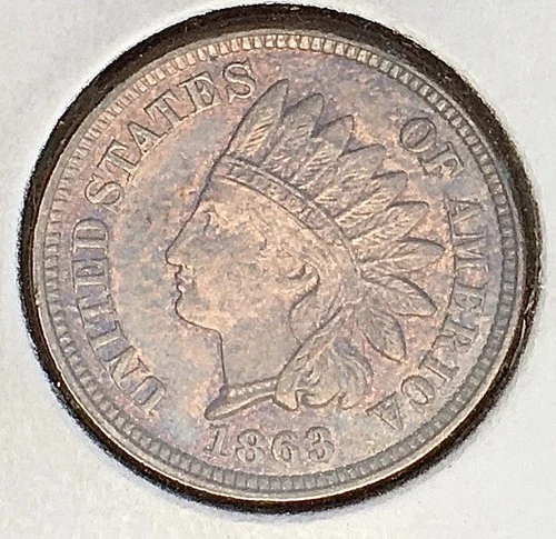 1863-P GEM BU+++  BRILLIANT UNCIRCULATED!  U.S. INDIAN HEAD CENT. WOW!
