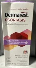 Dermarest Psoriasis Medicated Shampoo Plus Conditioner, 8 oz Exp 10/2027 A1